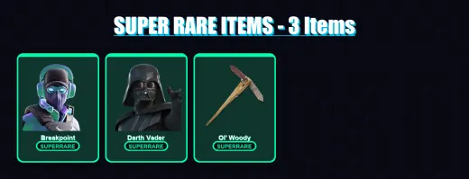 [PC/XBOX/PSN] | Breakpoint | Darth Vader | Joey | Fade | Eternal Knight | 40 skin | 53 pickaxe | 52 emote | 47 glider | Lv773