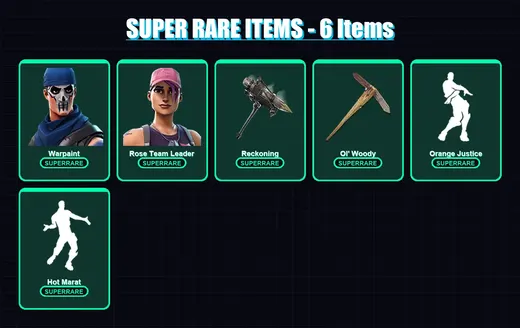 [PC/PSN] | Warpaint | Rose Team Leader | Blackheart | Snap | Zenith | 106 skin | 110 pickaxe | 74 emote | 88 glider | Lv891