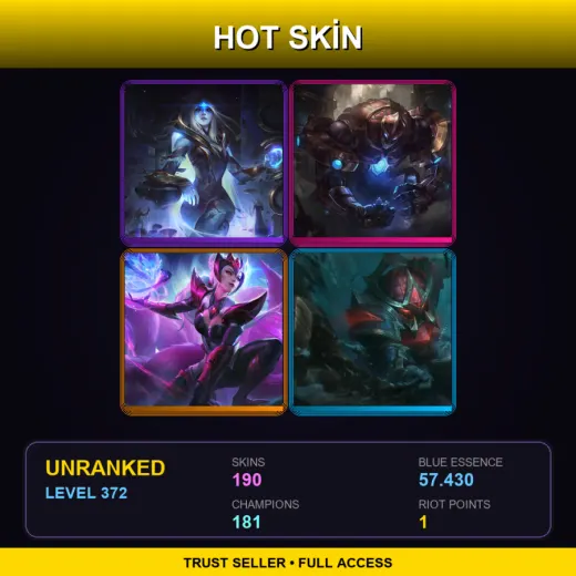 EUNE | Cosmic Queen Ashe | Hextech Galio | Challenger Ahri | Conqueror Nautilus | 190 Skin | 181 Champ | Lv372 — Red Baron Corki