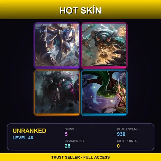 LAN | Mecha Kingdoms Sett | Guardian of the Sands Ryze | The Thousand-Pierced Bear | Dryad Soraka | 5 Skin | 28 Champ | Lv46 — Mecha Kingdoms Sett