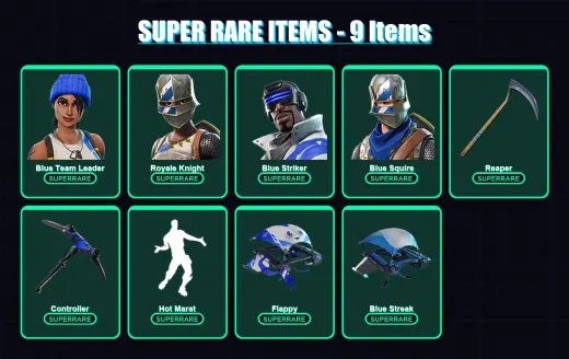 [PS4/PS5/XBOX/PC] | Blue Team Leader | Royale Knight | Blue Striker | Blue Squire | Sentinel | 25 skin | 29 pickaxe | 30 emote | 18 glider | Lv383