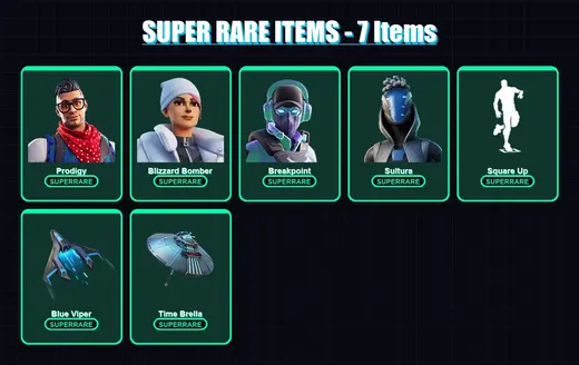 [PS4/PS5/XBOX/PC] | Prodigy | Blizzard Bomber | Breakpoint | Sultura | Snap | 83 skin | 180 pickaxe | 120 emote | 143 glider | Lv2346