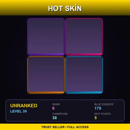 NA | Lv30 | Unranked | 0 Skin | 38 Champ