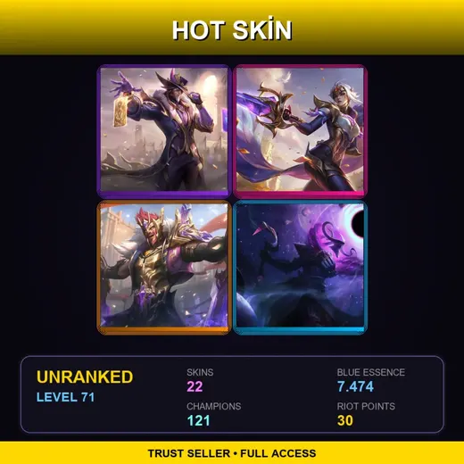 EUNE | Victorious Twisted Fate | Victorious Fiora | Victorious Draven | Elderwood Veigar | 22 Skin | 121 Champ | Lv71 — Space Groove Gragas