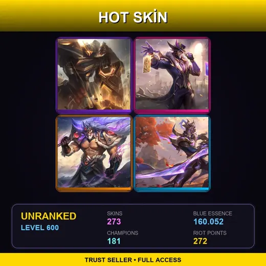 TW | Victorious Twisted Fate | Victorious Tryndamere | Prestige Mecha Kingdoms Garen | Victorious Master Yi | 273 Skin | 181 Champ | Lv600