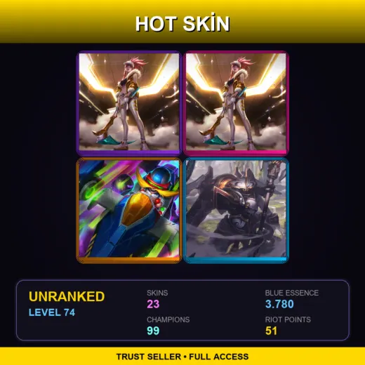 EUW | Prestige K/DA Akali (2022) | Prestige K/DA Akali | Arcade Corki | Mecha Kingdoms Jax | 23 Skin | 99 Champ | Lv74