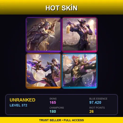 EUNE | Victorious Twisted Fate | Prestige Battle Queen Diana | Victorious Fiora | Victorious Draven | 165 Skin | 180 Champ | Lv372
