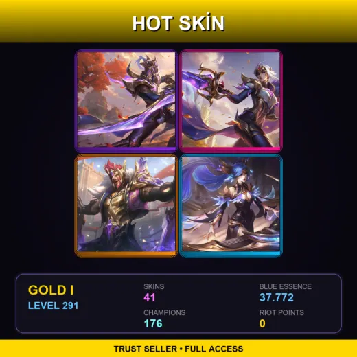 VN | Victorious Master Yi | Victorious Fiora | Victorious Draven | Victorious Sona | 41 Skin | 176 Champ | Gold I | Lv291
