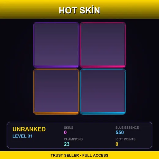 RU | Lv31 | Unranked | 0 Skin | 23 Champ