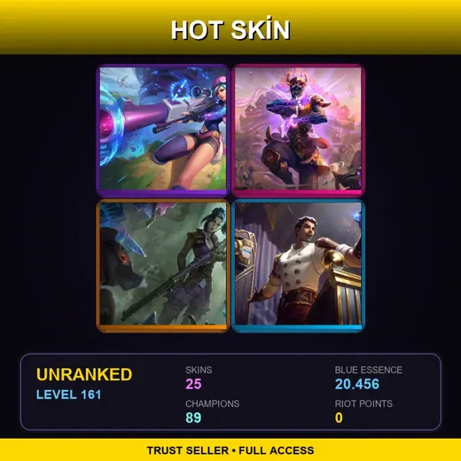 LAN | Arcade Caitlyn | Three Honors Malzahar | Arcane Enforcer Caitlyn | Arcane Inventor Jayce | 25 Skin | 89 Champ | Lv161