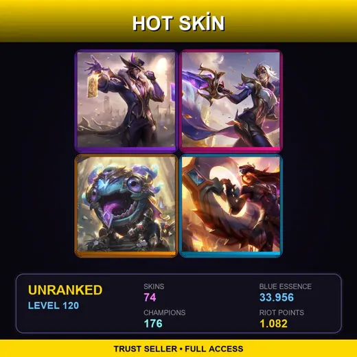 EUNE | Victorious Twisted Fate | Victorious Fiora | Victorious Kog'Maw | Victorious Sivir | 74 Skin | 176 Champ | Lv120