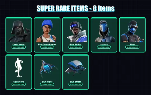 [PS4/PS5/XBOX/PC] | Darth Vader | Blue Team Leader | Blue Striker | Sultura | Fixer | 80 skin | 105 pickaxe | 72 emote | 89 glider | Lv1567