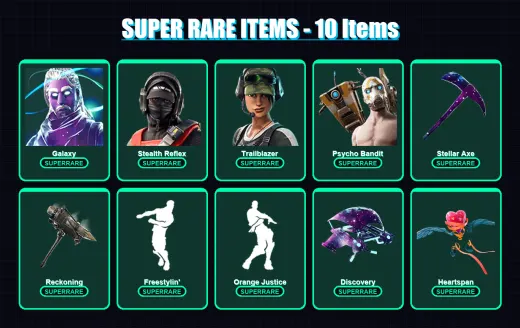 [PC/PSN] | Galaxy | Stealth Reflex | Reflex | Trailblazer | Psycho Bandit | 75 skin | 48 pickaxe | 61 emote | 54 glider | Lv531