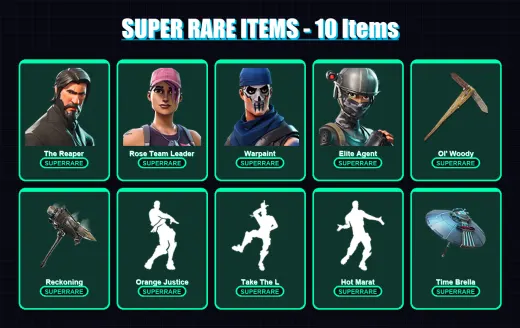 [PC/XBOX] | The Reaper | Rose Team Leader | Warpaint | Elite Agent | Carbide | 23 skin | 34 pickaxe | 36 emote | 33 glider | Lv435