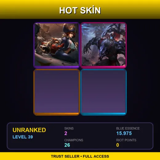 LAS | Waterloo Miss Fortune | Marauder Ashe | 2 Skin | 26 Champ | Lv39