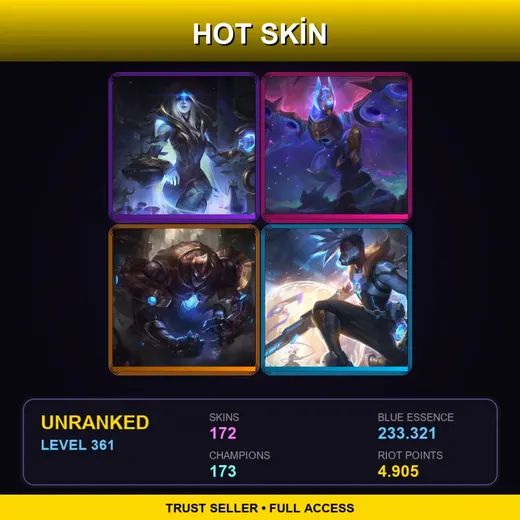 TW | Cosmic Queen Ashe | Cosmic Flight Anivia | Hextech Galio | Pulsefire Ekko | 172 Skin | 173 Champ | Lv361