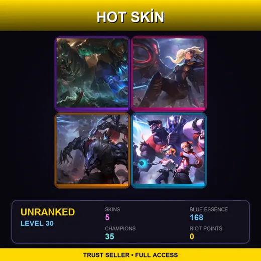 EUW | Worldbreaker Trundle | Riot Kayle | Marauder Ashe | TPA Mundo | 5 Skin | 35 Champ | Lv30 — Tpa Mundo