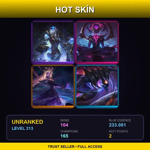 SG | Spirit Blossom Evelynn | High Noon Twisted Fate | Spirit Blossom Ahri | PROJECT: Renekton | 104 Skin | 165 Champ | Lv213 — LoL account
