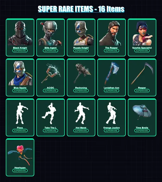 [PC/XBOX] | Black Knight | Elite Agent | Royale Knight | The Reaper | Sparkle Specialist | 137 skin | 115 pickaxe | 111 emote | 96 glider | Lv1921