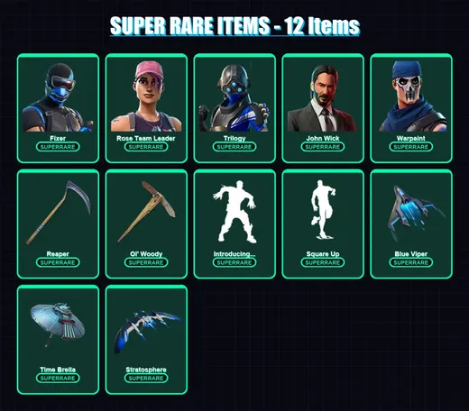 [PS4/PS5/XBOX/PC] | Fixer | Rose Team Leader | Trilogy | John Wick | Warpaint | 155 skin | 160 pickaxe | 117 emote | 123 glider | Lv1834 — Game account