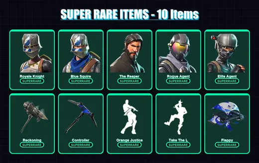 [PC/XBOX/PSN] | Royale Knight | Blue Squire | The Reaper | Rogue Agent | Elite Agent | 51 skin | 80 pickaxe | 69 emote | 77 glider | Lv1341