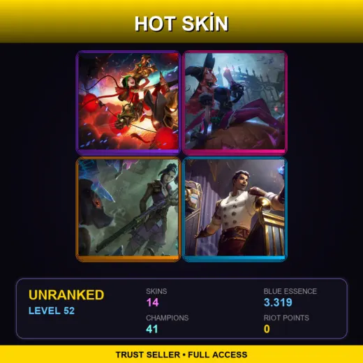 LAN | Firecracker Jinx | Bewitching Miss Fortune | Arcane Enforcer Caitlyn | Arcane Inventor Jayce | 14 Skin | 41 Champ | Lv52