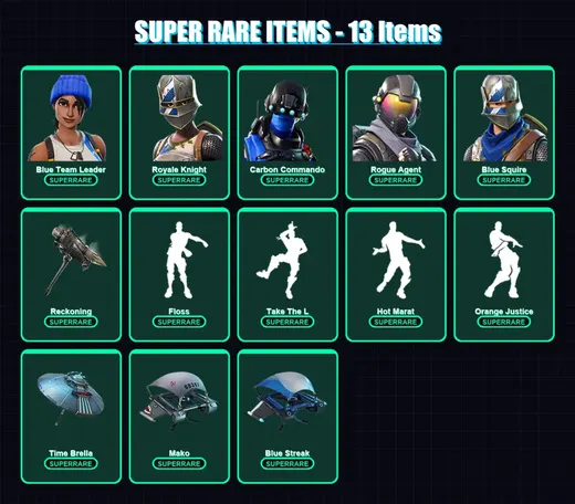 [PS4/PS5/XBOX/PC] | Blue Team Leader | Royale Knight | Carbon Commando | 64 skin | Lv1465