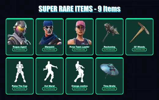 [PC/XBOX/PSN] | Rogue Agent | Warpaint | Rose Team Leader | Era | Predator | 224 skin | 245 pickaxe | 228 emote | 236 glider | Lv2362