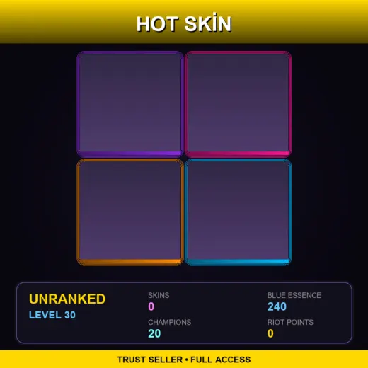 TR | Lv30 | Unranked | 0 Skin | 20 Champ