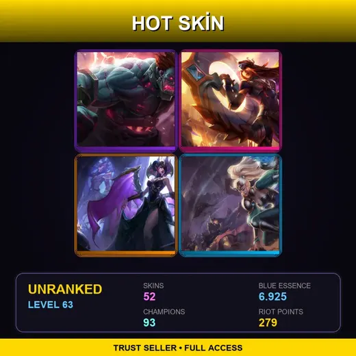 NA | Hextech Sion | Victorious Sivir | Victorious Morgana | Victorious Janna | 52 Skin | 93 Champ | Lv63
