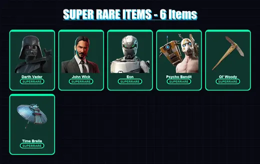 [PC/PSN] | Darth Vader | John Wick | Eon | Psycho Bandit | Spectra Knight | 601 skin | 527 pickaxe | 389 emote | 282 glider | Lv4161