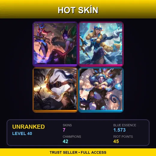 BR | Lunar Wraith Morgana | Winter Wonder Soraka | Arclight Vayne | Winter Wonder Neeko | 7 Skin | 42 Champ | Lv40