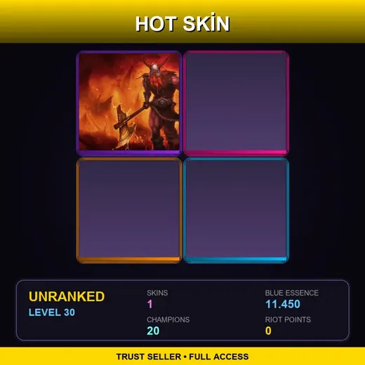 EUW | Forsaken Olaf | 1 Skin | 20 Champ | Lv30 — Forsaken Olaf