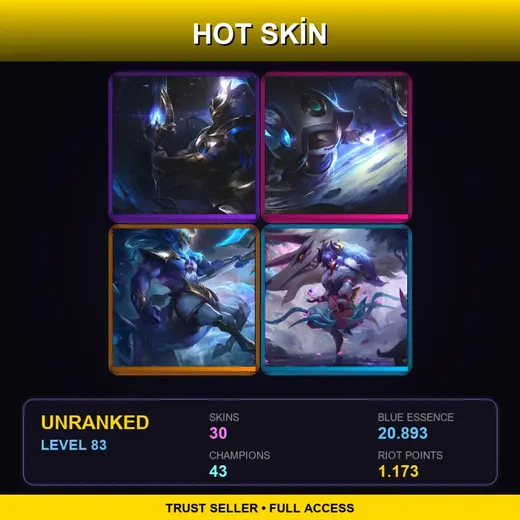 ME | Cosmic Defender Xin Zhao | Cosmic Enchantress Lulu | Cosmic Charger Hecarim | Spirit Blossom Kindred | 30 Skin | 43 Champ | Lv83