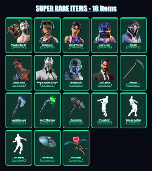 [PC/XBOX/PSN] | Psycho Bandit | Trailblazer | World Warrior | Astro Jack | Xander | 357 skin | 273 pickaxe | 256 emote | 207 glider | Lv3031