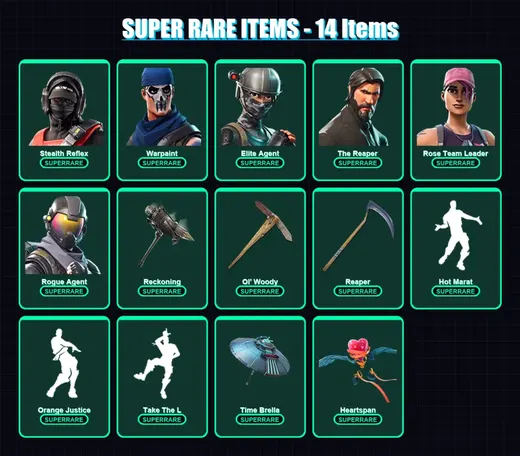 [PS4/PS5/XBOX/PC] | Reflex | Stealth Reflex | Warpaint | Elite Agent | The Reaper | 119 skin | 152 pickaxe | 117 emote | 135 glider | Lv2452