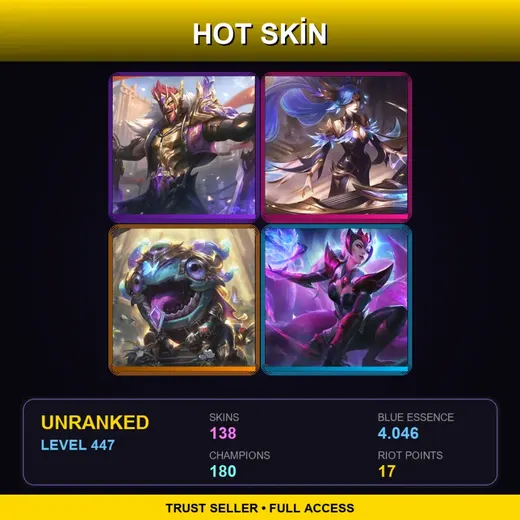 SG | Victorious Draven | Victorious Sona | Victorious Kog'Maw | Challenger Ahri | 138 Skin | 180 Champ | Lv447