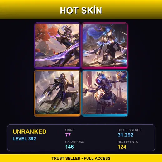 LAN | Victorious Master Yi | Victorious Sona | Victorious Lucian | Victorious Orianna | 77 Skin | 146 Champ | Lv392 — Battle Boss Bel Veth