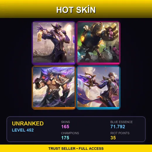 BR | Victorious Twisted Fate | Victorious Blitzcrank | Victorious Tryndamere | Victorious Fiora | 165 Skin | 175 Champ | Lv452