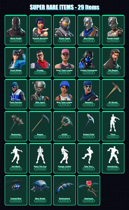[PS4/PS5/XBOX/PC] | Black Knight | Sparkle Specialist | Rogue Agent | 213 skin | Lv3611
