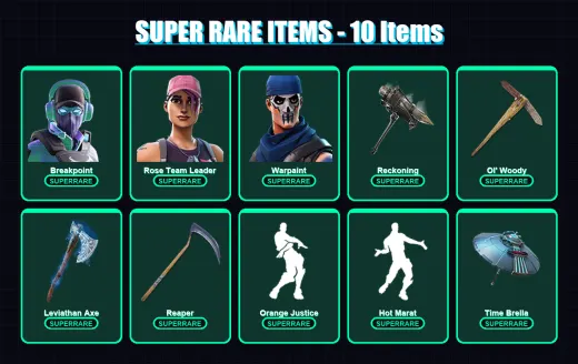[PC/XBOX/PSN] | Breakpoint | Rose Team Leader | Warpaint | A.I.M. | Kado Thorne | 188 skin | 215 pickaxe | 201 emote | 177 glider | Lv2313