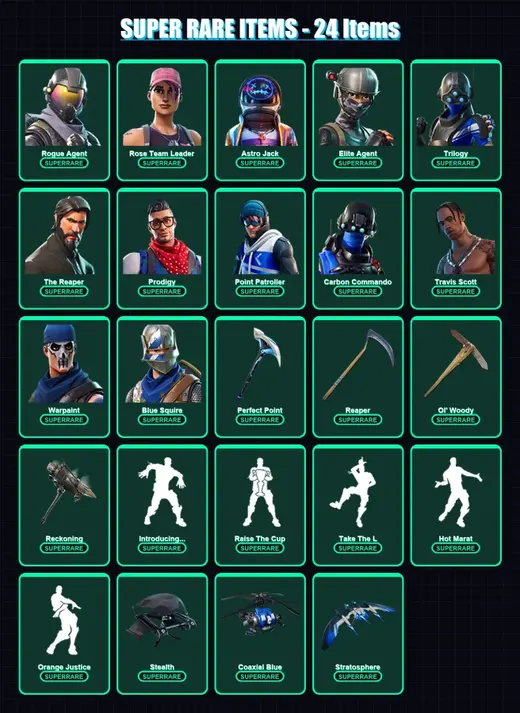[PC/XBOX/PSN] | Rogue Agent | Rose Team Leader | Astro Jack | Elite Agent | Trilogy | 182 skin | 157 pickaxe | 176 emote | 150 glider | Lv2303 — Game account