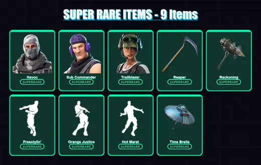 [PC/XBOX/PSN] | Havoc | Sub Commander | Trailblazer | Malik | Spectra Knight | 123 skin | 124 pickaxe | 99 emote | 104 glider | Lv1283
