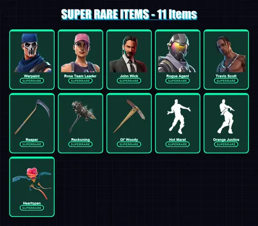 [PC/XBOX/PSN] | Warpaint | Rose Team Leader | John Wick | Rogue Agent | Travis Scott | 106 skin | 81 pickaxe | 85 emote | 89 glider | Lv1238 — Game account