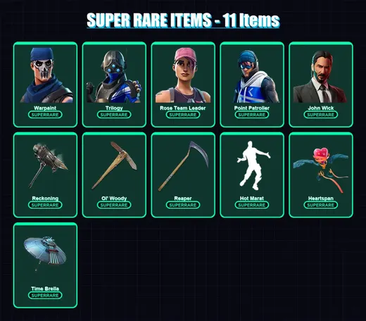 [PC/XBOX/PSN] | Warpaint | Trilogy | Rose Team Leader | Point Patroller | John Wick | 174 skin | 180 pickaxe | 150 emote | 143 glider | Lv2143 — Game account
