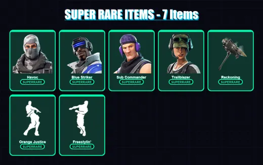 [PC/XBOX/PSN] | Havoc | Blue Striker | Sub Commander | Trailblazer | Omega | 24 skin | 14 pickaxe | 18 emote | 18 glider | Lv264
