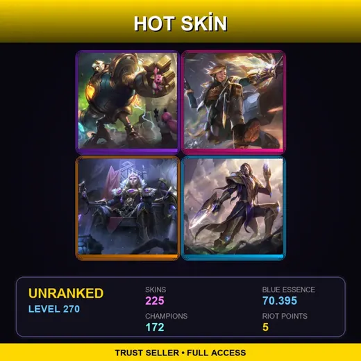 SG | Victorious Blitzcrank | Prestige PsyOps Ezreal | Victorious Sejuani | Victorious Lucian | 225 Skin | 172 Champ | Lv270 — Cafe Cuties Sivir