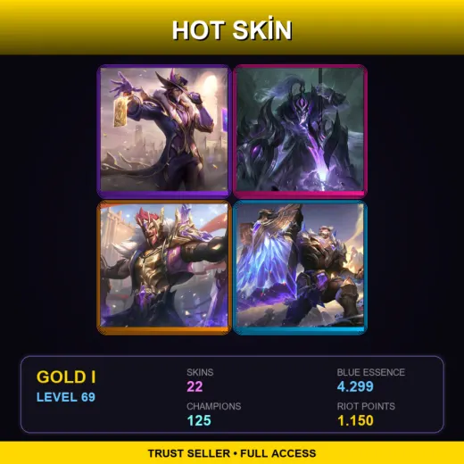 EUNE | Victorious Twisted Fate | Ashen Conqueror Pantheon | Victorious Draven | Victorious Braum | 22 Skin | 125 Champ | Gold I | Lv69