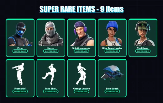 [PC/XBOX] | Fixer | Havoc | Sub Commander | Blue Team Leader | Trailblazer | 68 skin | 60 pickaxe | 59 emote | 67 glider | Lv693