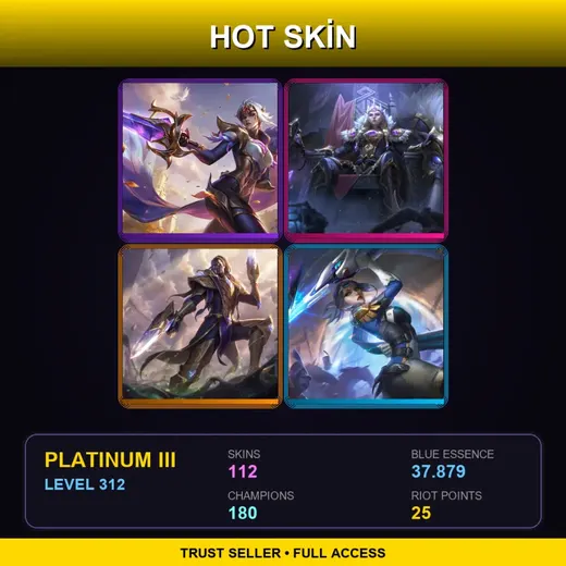 EUNE | Victorious Fiora | Victorious Sejuani | Victorious Lucian | Battle Academia Garen | 112 Skin | 180 Champ | Platinum III | Lv312 — LoL account